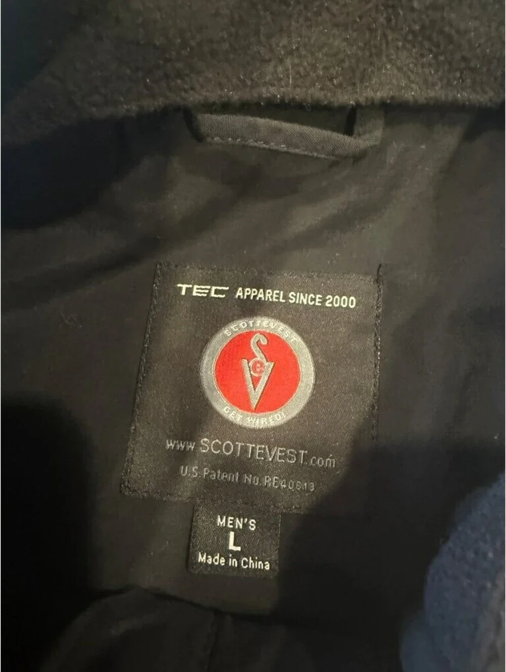 SCOTTeVEST Mens L Travel Vest Black 22 Pockets TEC NWT